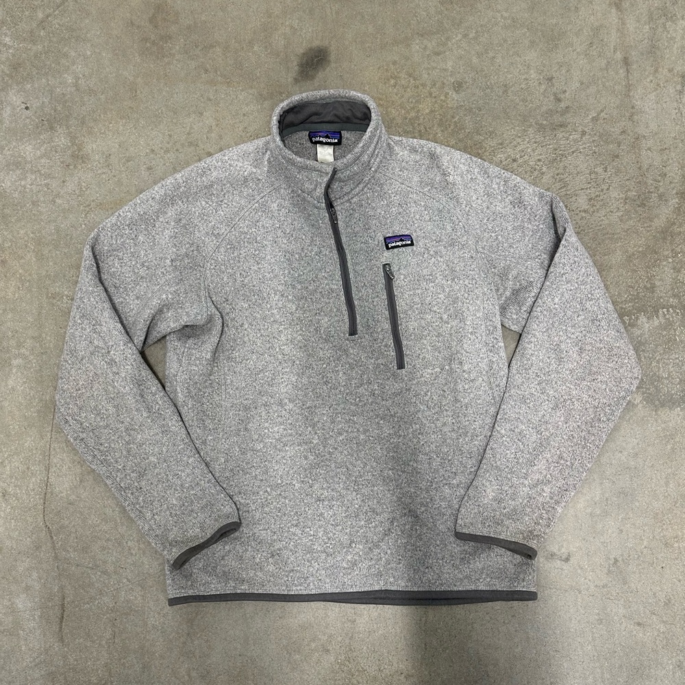 Patagonia Men’s Better Sweater 1/4 Zip Fleece - Light Gray - Size Medium
